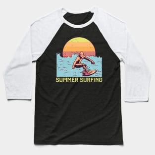 Summer Surfing Baseball T-Shirt